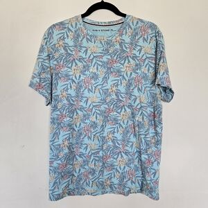 Sun + Stone Floral T-Shirt Size M Tropical Y2K Soft Cotton‎ Vacation Streetwear